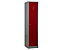 Garderobenspind | HxBxT 1800 x 415 x 500 mm | Vorhängeschloss | Grau-Rot